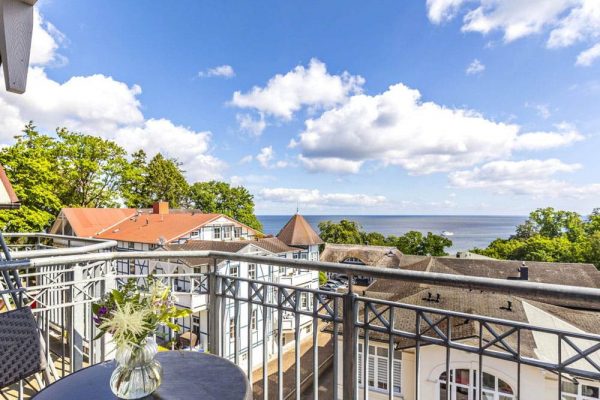 Meerblick vom Hotel Stranddistel im Ostseebad Göhren auf Rügen