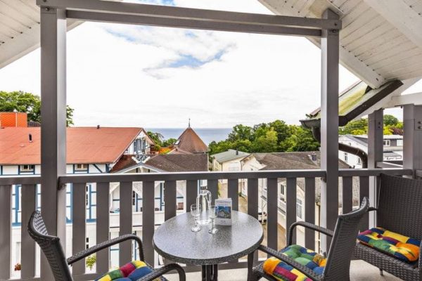 Sea view from the suite balcony at Hotel Stranddistel – Book a beach holiday in Goehren, Ruegen Island