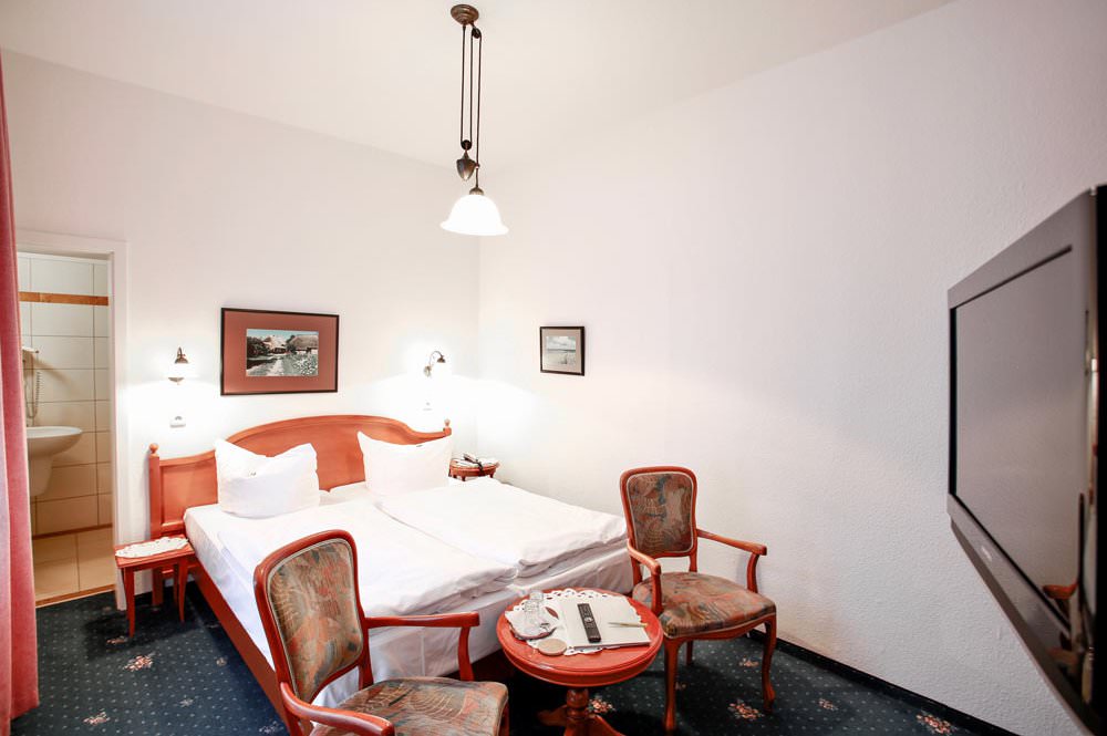 Kleines Doppelzimmer vom Hotel Stranddistel im Ostseebad Göhren auf Rügen